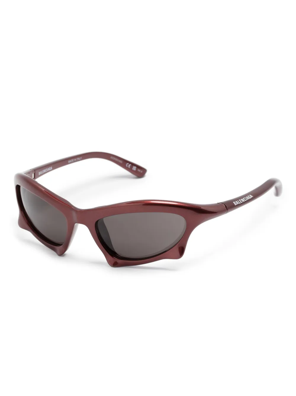 Солнцезащитные очки Bar в прямоугольной оправе Balenciaga Eyewear, красный — фото 2