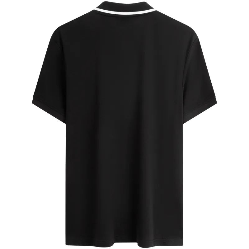 Футболка-поло мужская с воротником-поло умеренно прямого кроя Calvin Klein, BEH-Space Black — фото 4