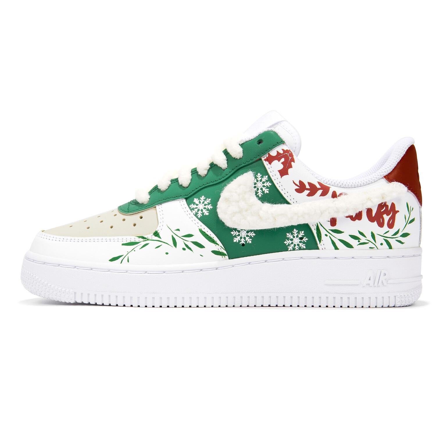 

Кроссовки для скейтбординга Air Force 1 мужские с низким верхом белого/зеленого цвета Nike, Зеленый, Кроссовки для скейтбординга Air Force 1 мужские с низким верхом белого/зеленого цвета Nike