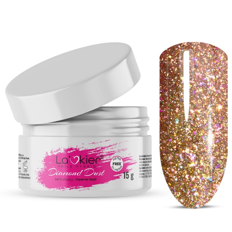 

La'kier Nail Builder Gel UV LED 15 г Tixotropia DIAMOND DUST GOLD