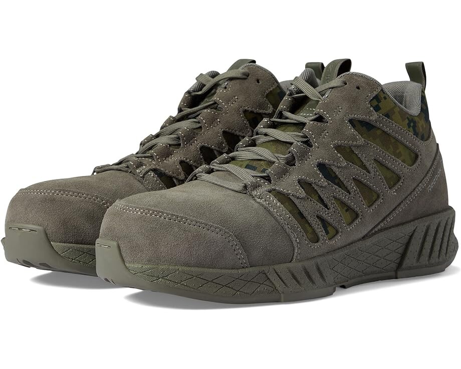 

Кроссовки Reebok Work Floatride Energy Tactical EH Comp Toe Mid-Top, цвет Digital-Camo Sage