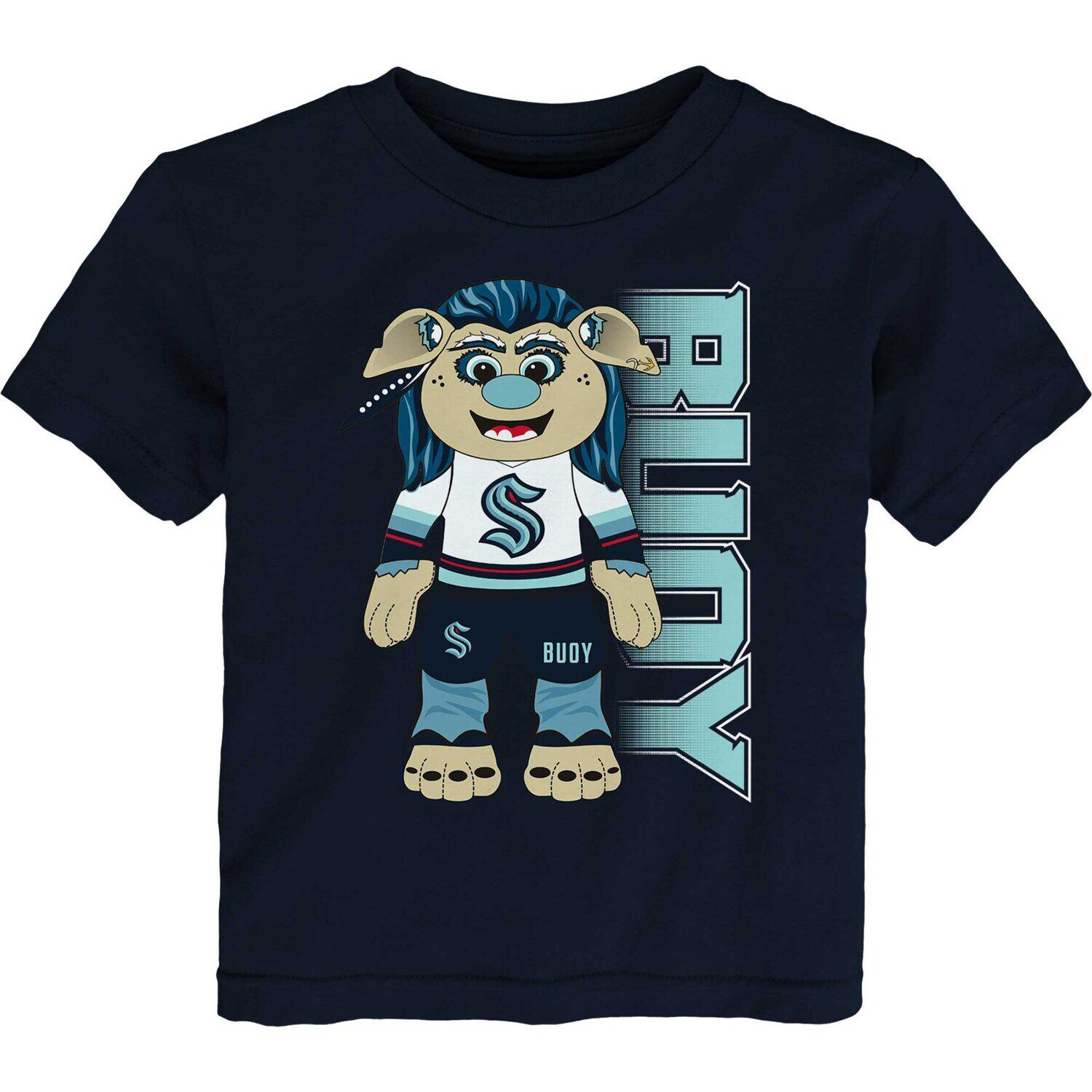 

Футболка с талисманом Seattle Kraken для малышей Deep Sea Blue Seattle Outerstuff
