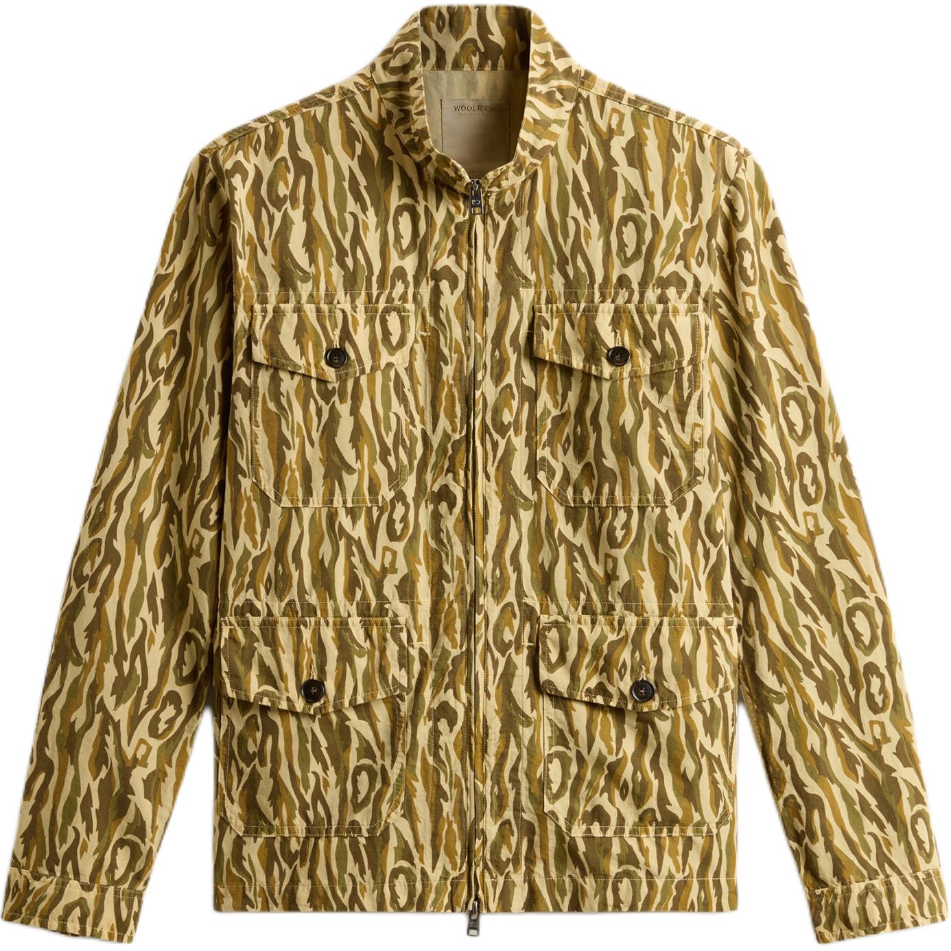 

WOOLRICH SS25 Футболка мужская бежевый камуфляж