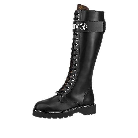 Кроссовки territory flat high ranger boots 'black' Louis Vuitton, черный