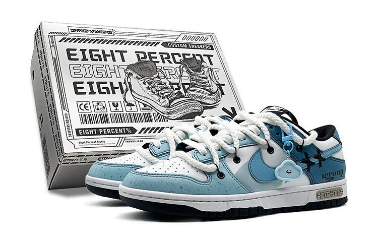 

Кроссовки Nike Dunk Skateboard Shoes Women's Low-Top White, Blue
