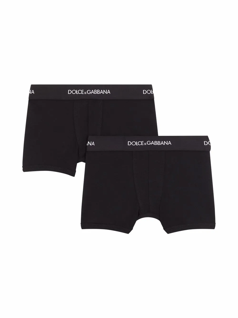 

Комплект из двух боксеров с логотипом Dolce & Gabbana Kids, черный