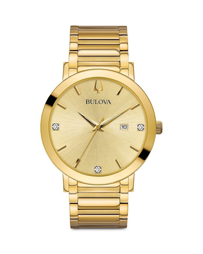 

Современные часы Bulova, 42 мм, золотой