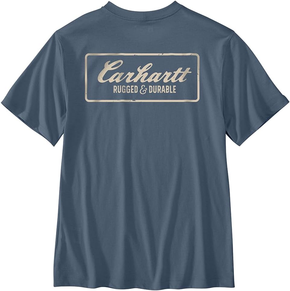 

Футболка Carhartt Men's 107522 Relaxed Fit Lightweight Short-Sleeve Pocket Rugged &, Light Faded Navy, Синий, Футболка Carhartt Men's 107522 Relaxed Fit Lightweight Short-Sleeve Pocket Rugged &, Light Faded Navy
