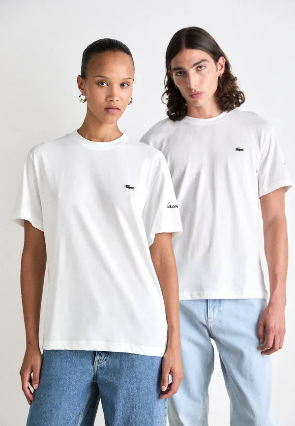 Комплект из 3 базовых футболок унисекс Lacoste, Black/White/Navy Blue — фото 2