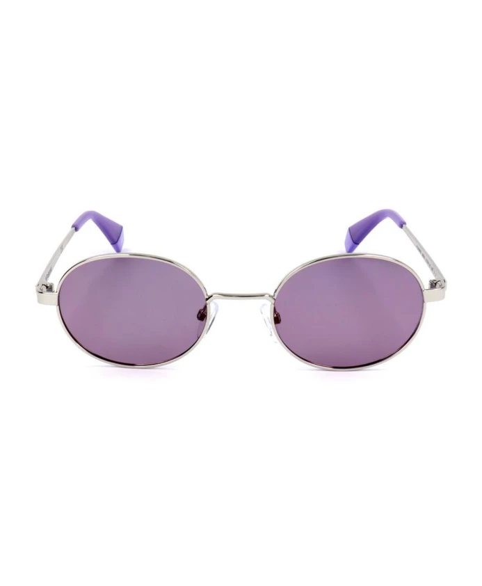 

Серебряные металлические солнцезащитные очки Polaroid, серый