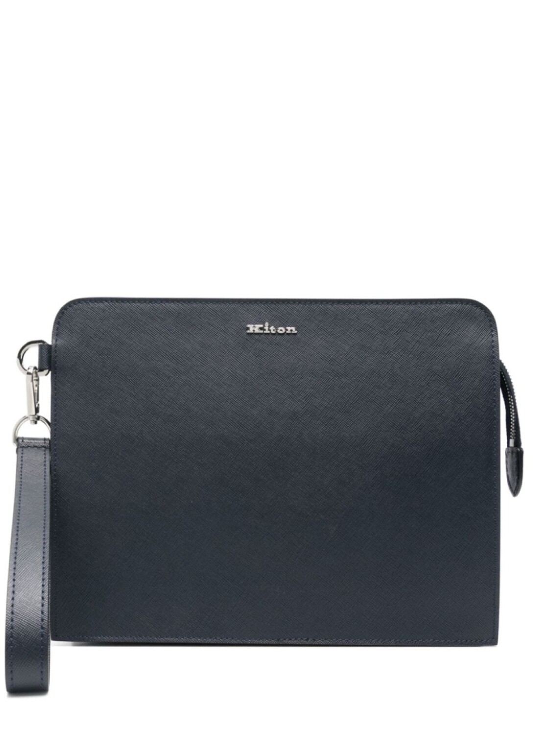 

Kiton клатч с логотипом, синий