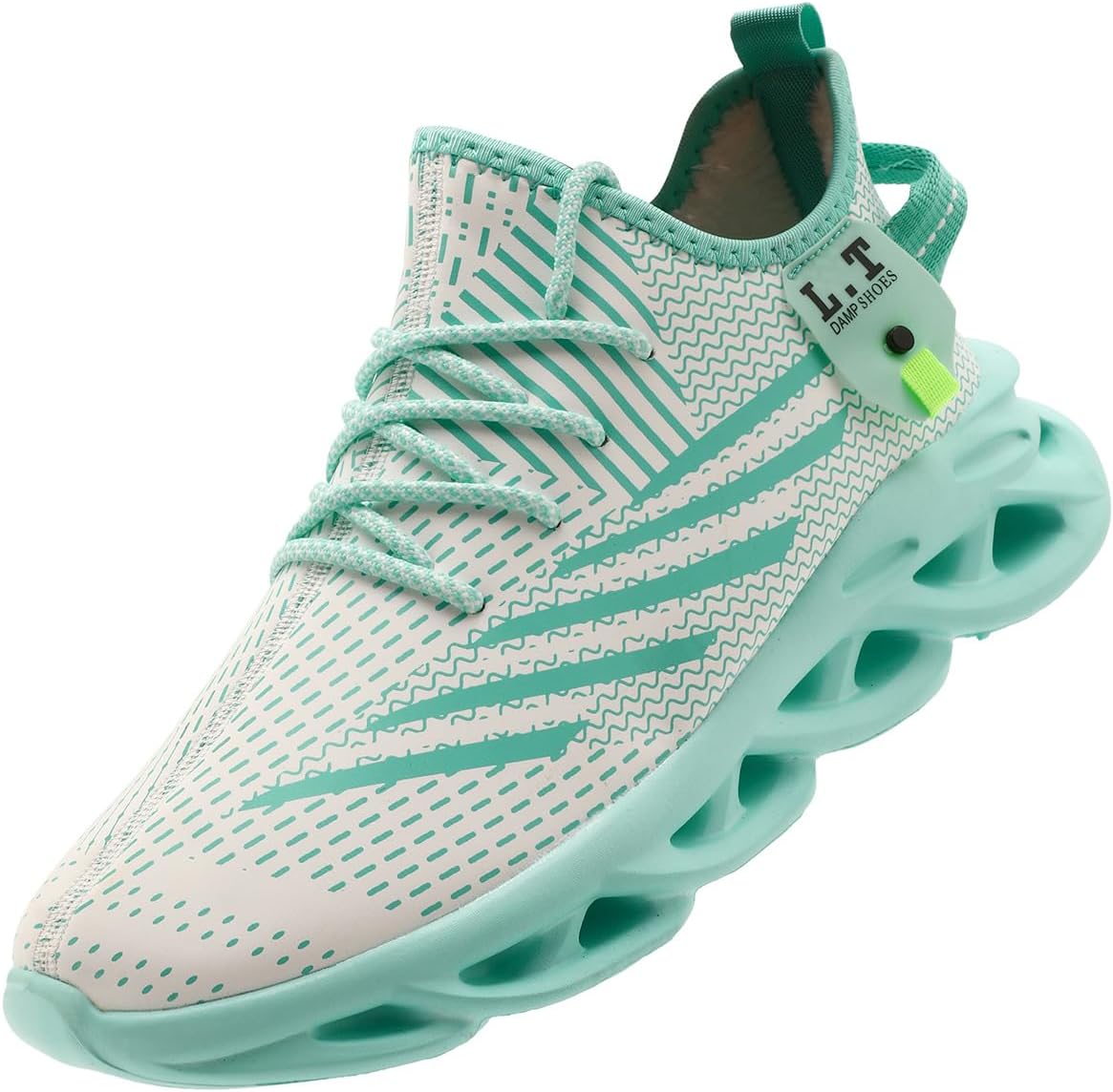 

Мужские кроссовки для бега, легкие спортивные слипоны для тренажерного зала и тенниса, противоскользящие, дышащие, удобные, повседневные модные сетчатые обувь Xkowuo, светло-зеленый