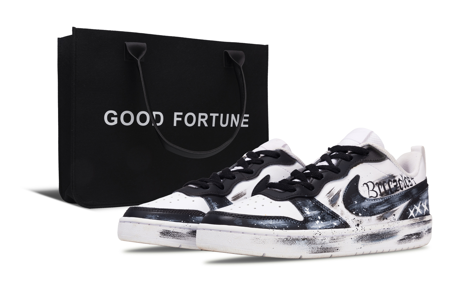 

Court Borough Frost Embrace Low top скейтборд кроссовки детские Nike, черный/белый