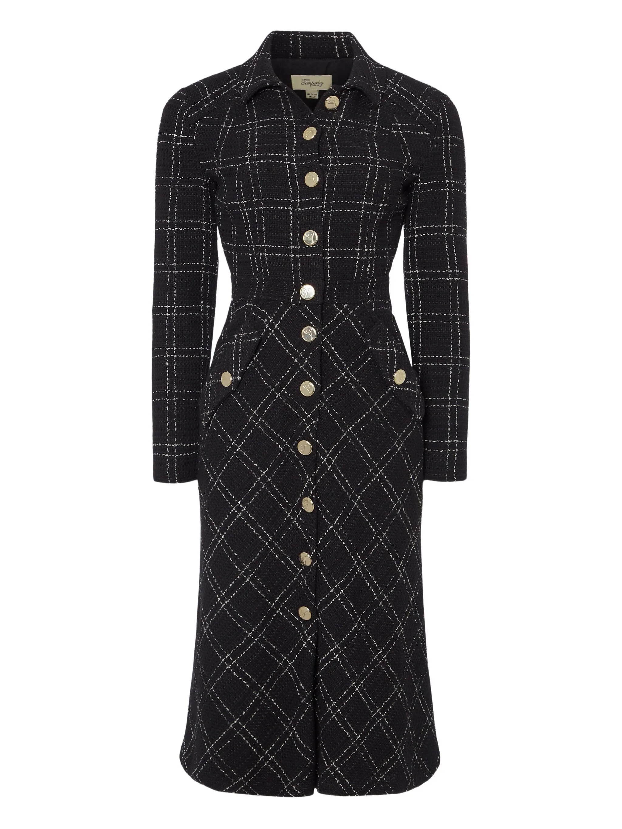 

Платье миди Colonel в клетку Temperley London, черный