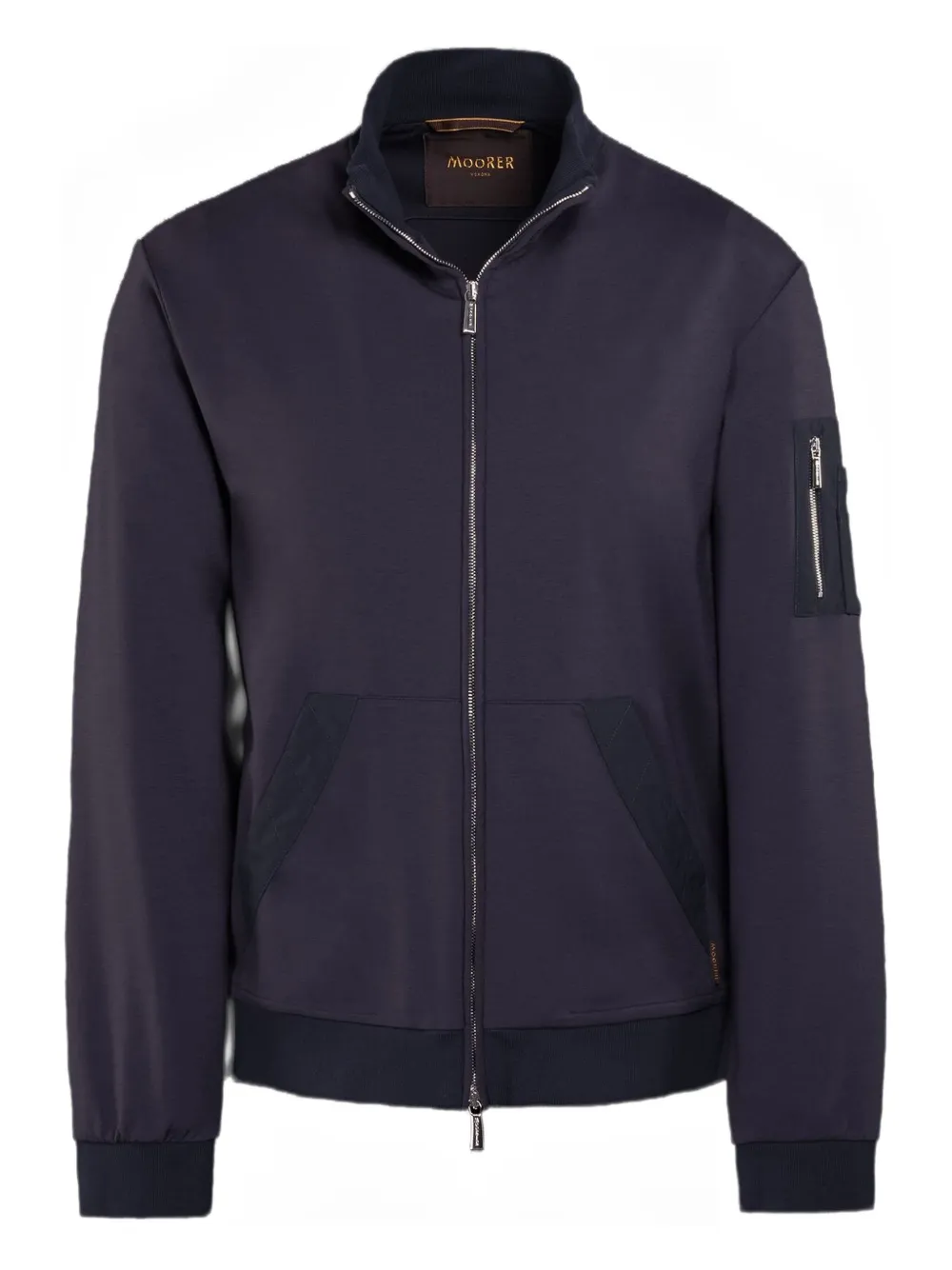 

Стеганый свитер с карманами на молнии Moorer, синий