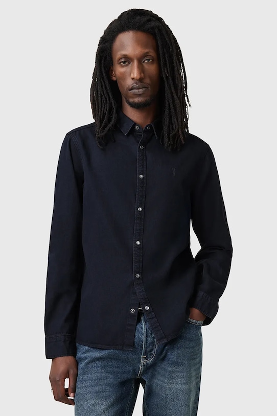 

Джинсовая рубашка GLEASON LS SHIRT Allsaints, черный
