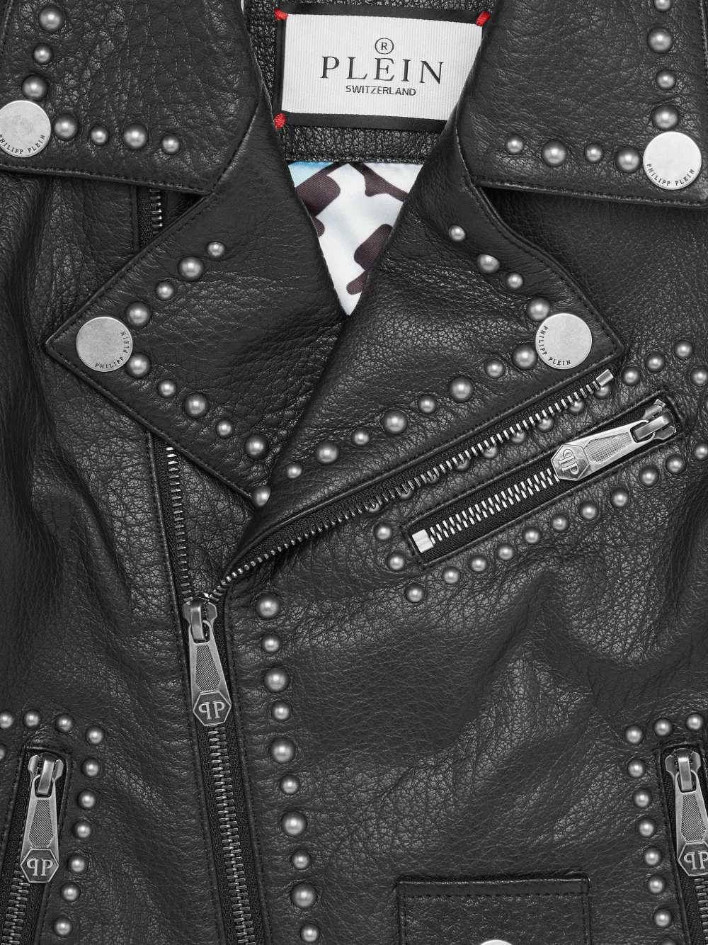 Байкерская куртка с заклепками Philipp Plein Junior, черный — фото 3