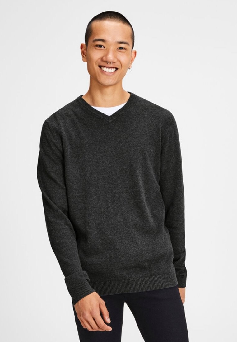 

Свитер Jack & Jones JJEBASIC, цвет Dark Grey, Черный, Свитер Jack & Jones JJEBASIC, цвет Dark Grey