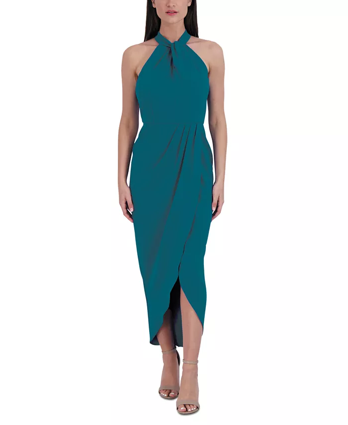 

Платье миди с узлом на шее и тюльпанообразным подолом julia jordan, зеленый