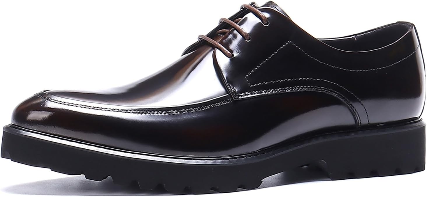 

Мужские дресc-туфли дерби с мокой, для бизнеса и повседневной носки, верх из цельной кожи, классические формальные 23550 Windhana, Coffee