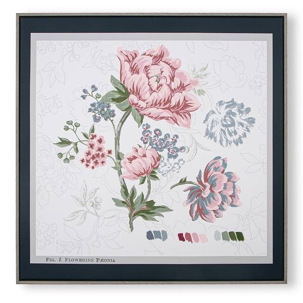 

Картина на холсте Laura Ashley Floral 60x60 cm, синий/зеленый