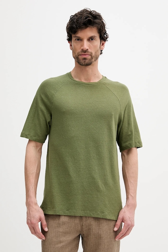 

Льняная футболка United Colors Of Benetton, зеленый