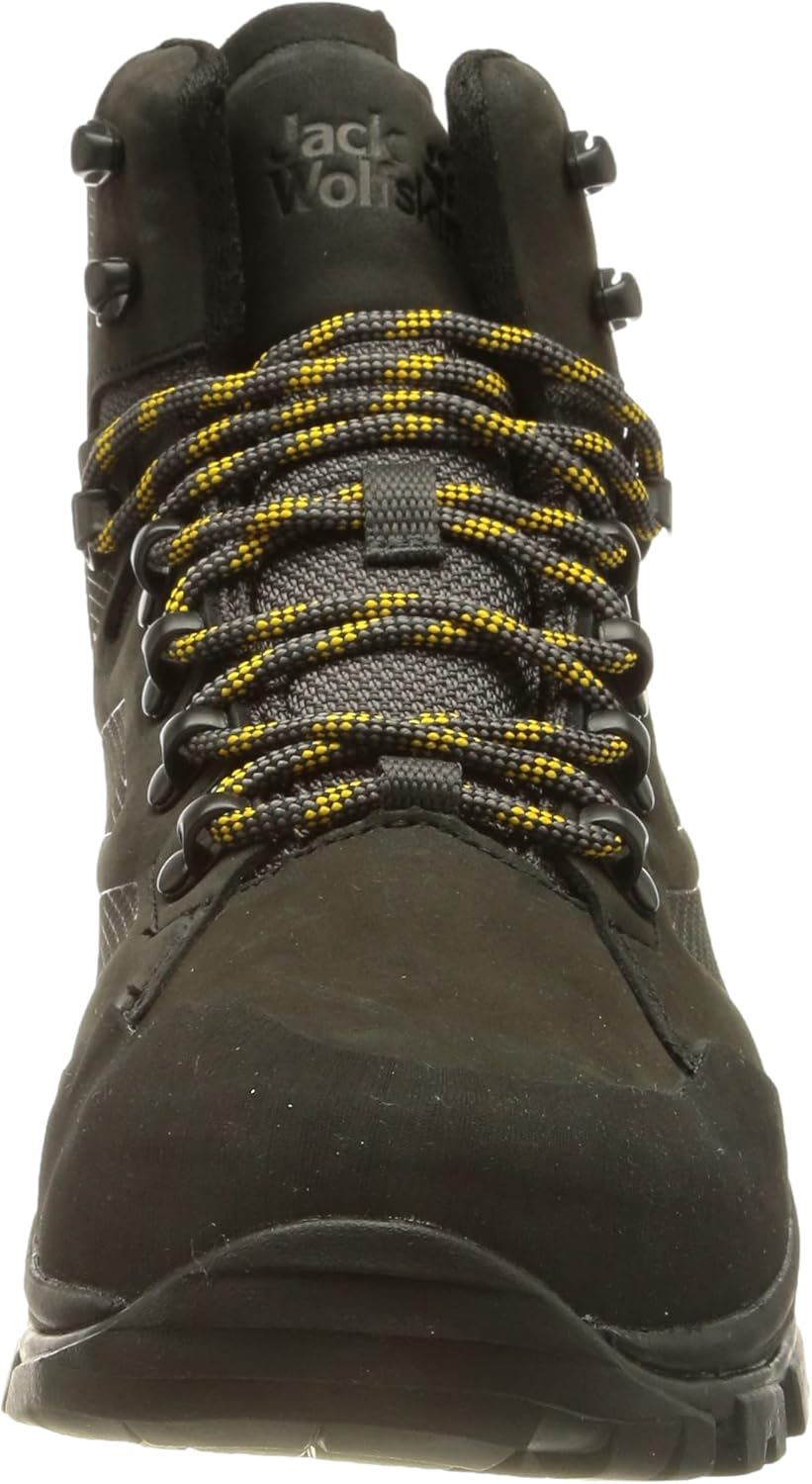 Мужские походные ботинки Jack Wolfskin Rebellion Texapore Mid, Phantom/Burly Yell — фото 2
