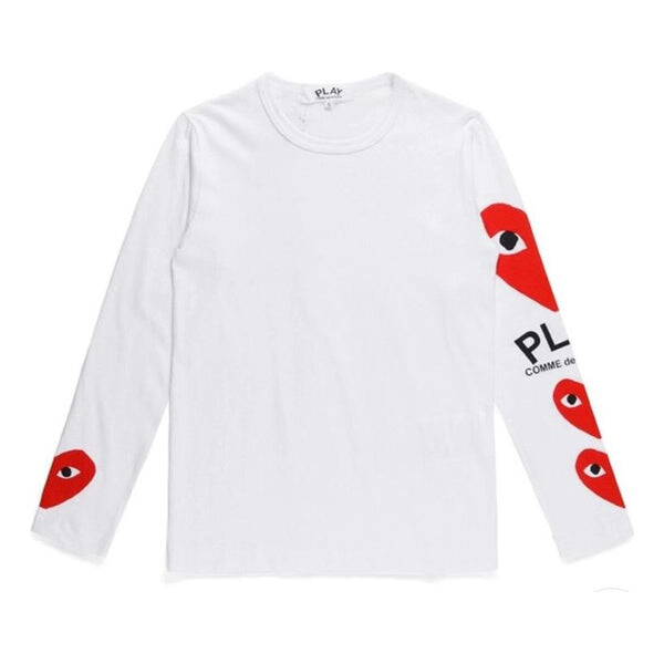

Футболка printed sleeve long-sleeve 'white' Comme Des Garcons Play, белый