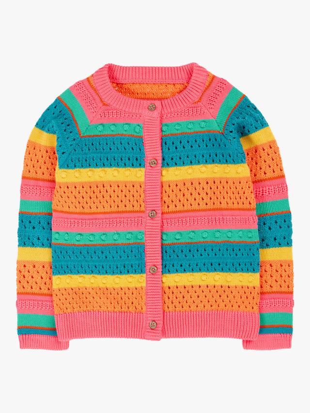 

Детский кардиган Rowe из хлопка в полоску Frugi