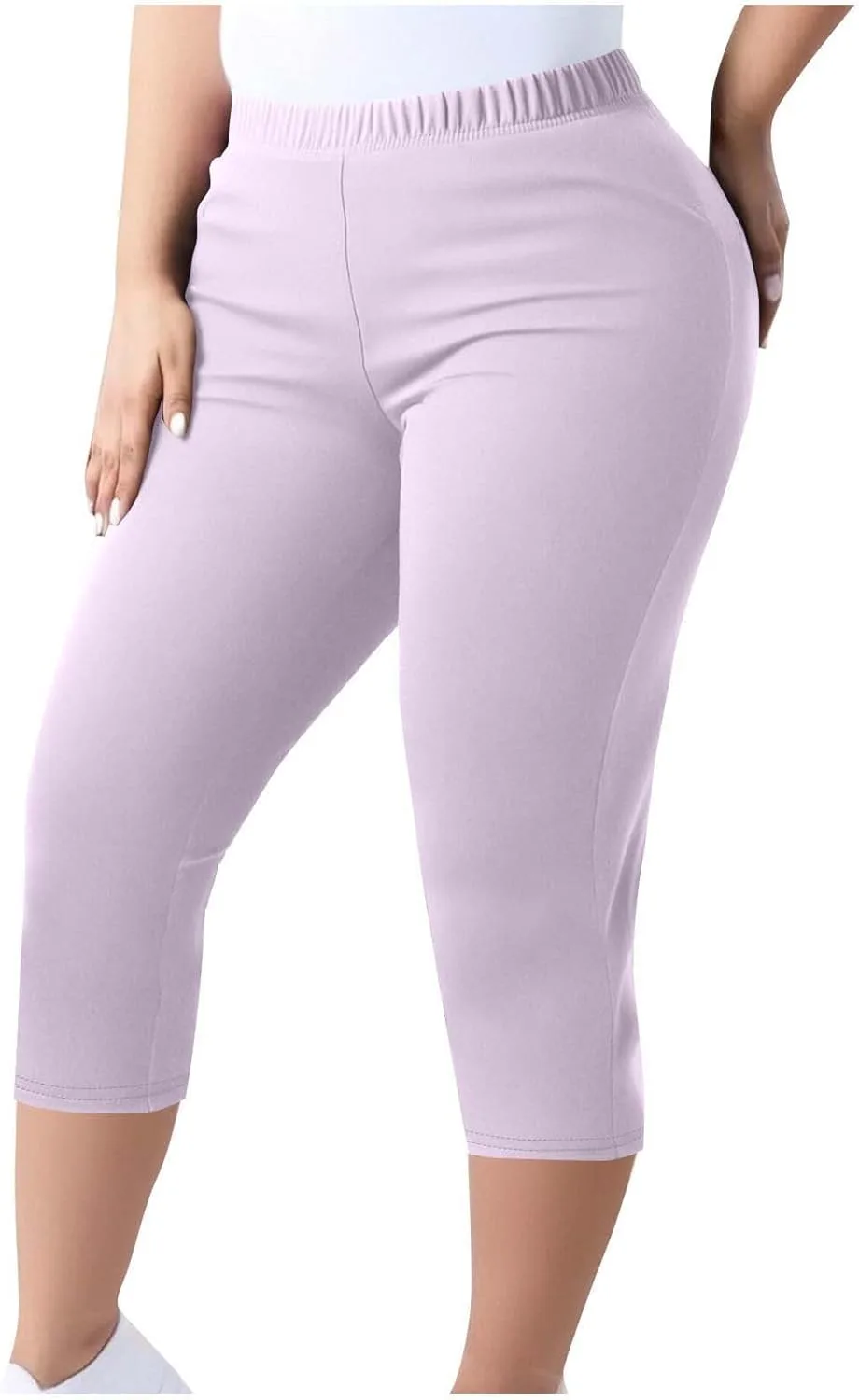 

Плюс сайз капри леггинсы для женщин с эффектом контроля живота