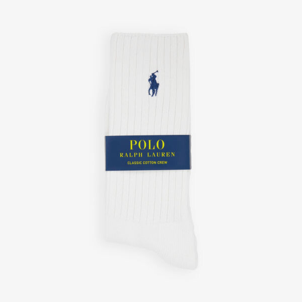 

Хлопковые носки с вышитым логотипом Polo Ralph Lauren, белый