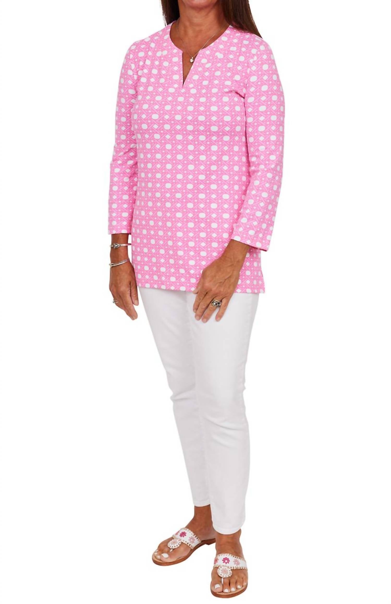 

Туника-топ Lucille Boca Grande Cane Print розовый Sailor - Sailor, розовый