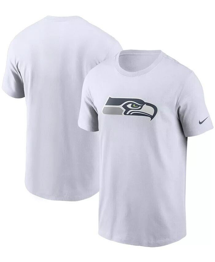 

Мужская белая футболка с логотипом Seattle Seahawks Primary Nike