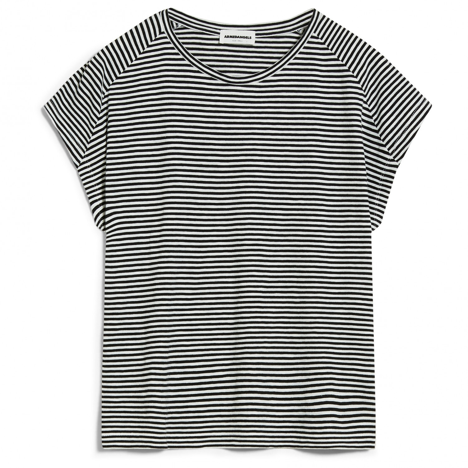 

Футболка Armedangels Women's Oneliaa Lovely Stripes, цвет Black/Oatmilk