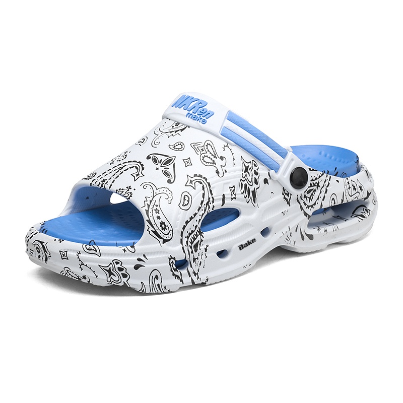 

BAKE Мужские сандалии с одной лямкой бело-голубые, цвет White Blue