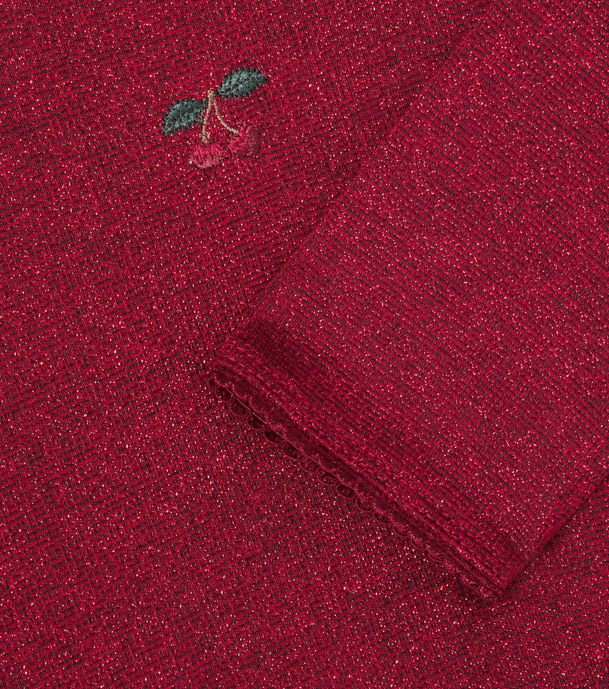 Платье Roli из хлопковой ткани с добавлением ламе Konges Sløjd, Red Dahlia — фото 2