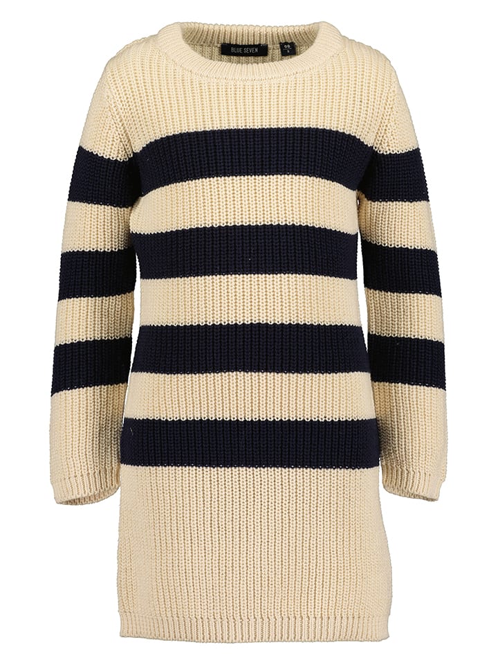 

Blue Seven Вязаное платье бежево-черного цвета