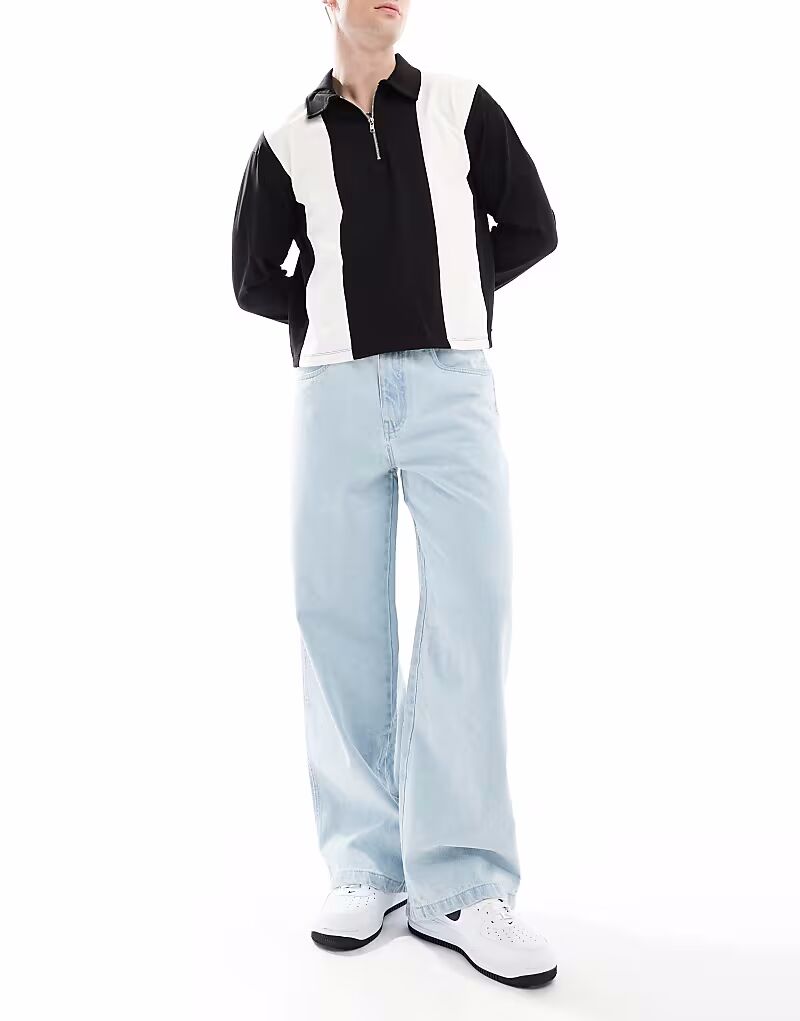 

Джинсы Another Influence с широкими штанинами, выбеленного синего цвета