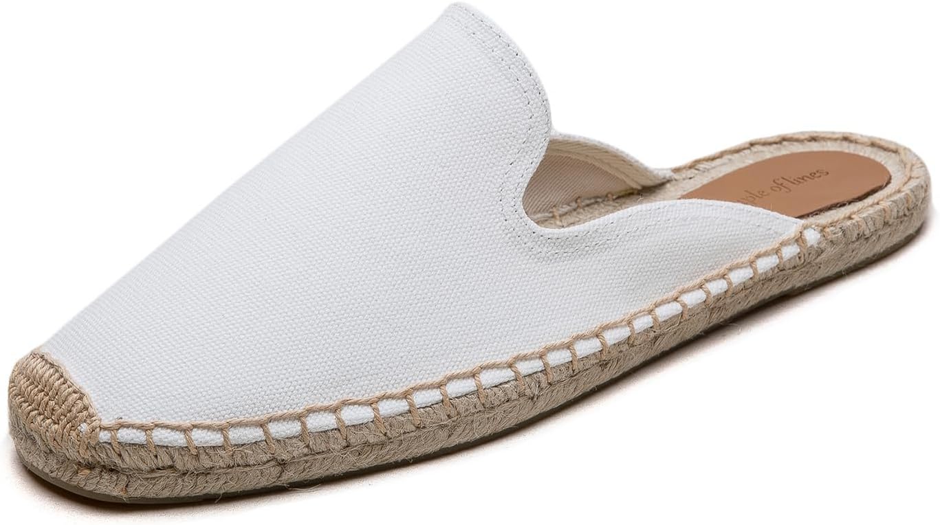 

Мужские эспадрильи-мюли - модные эспадрильи для мужчин, удобные и дышащие, подходящие как для улицы, так и для дома Eobzunu, белый