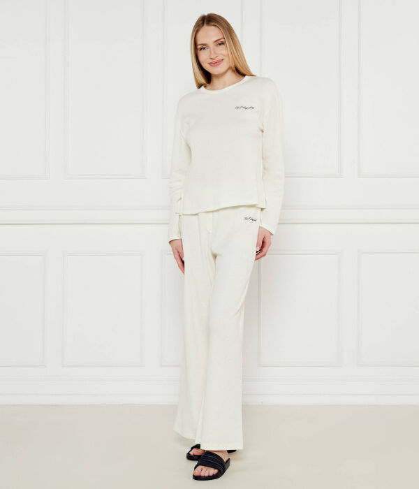 

Пижамный отель Карл Лс Вафля Relaxed fit Karl Lagerfeld, экрю