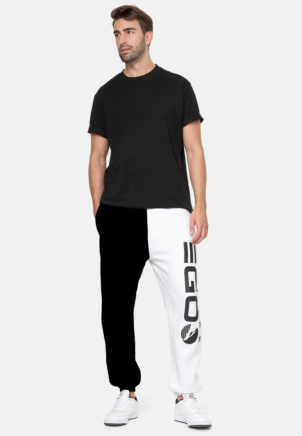 

Брюки EGOMAXX Jogging Hose Baggy Sweat Pants lockere Tunnelzug, белый