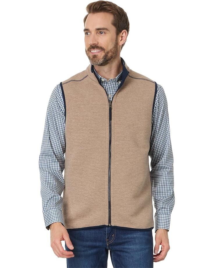 

Утепленный жилет Johnston & Murphy Reversible Channel Quilt Vest, цвет Heather Brown/Navy