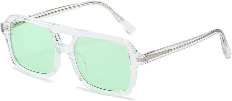 

Ретро-солнцезащитные очки с двойной перемычкой для женщин, роскошные солнцезащитные очки, прозрачные, конфетные оттенки, защита от УФ-излучения UV400, модные солнцезащитные очки для мужчин generic, Transparent Green