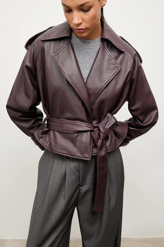 

Кожаная куртка Answear.LAB, бордовый