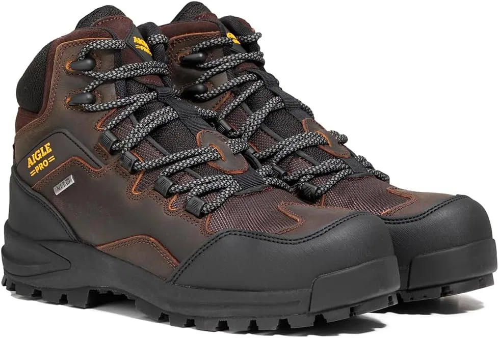 Мужские строительные ботинки Aigle Nassio Evo S3, Dark Brown — фото 2