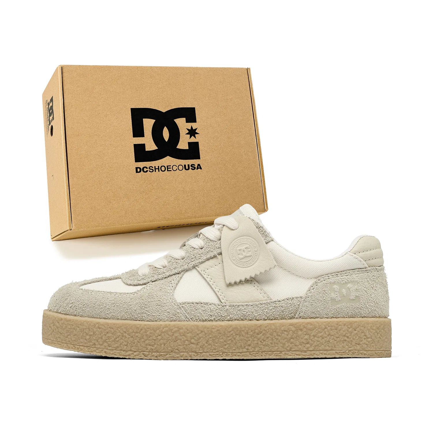 Скейтбордические кроссовки низкие DCSHOES Mist Velvet Light Apricot — фото 3