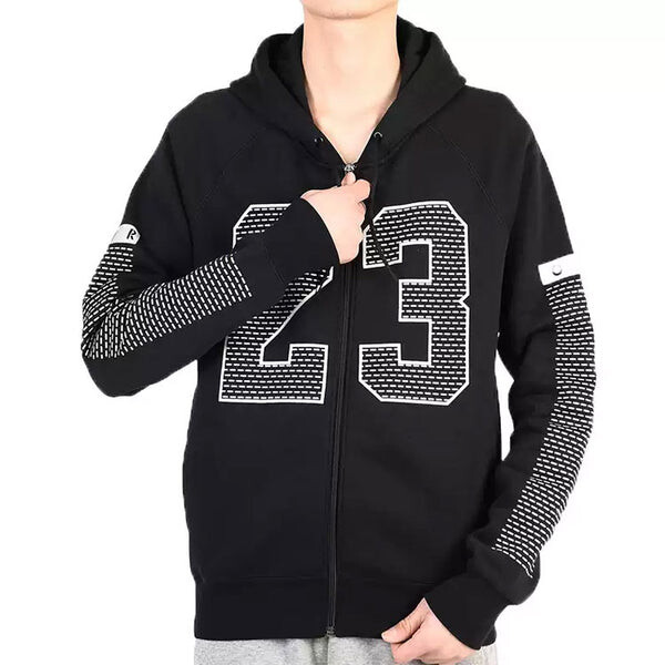Толстовка Men's Air Jordan Numeric Printing Zipper Sports Jacket Black, черный — фото 3