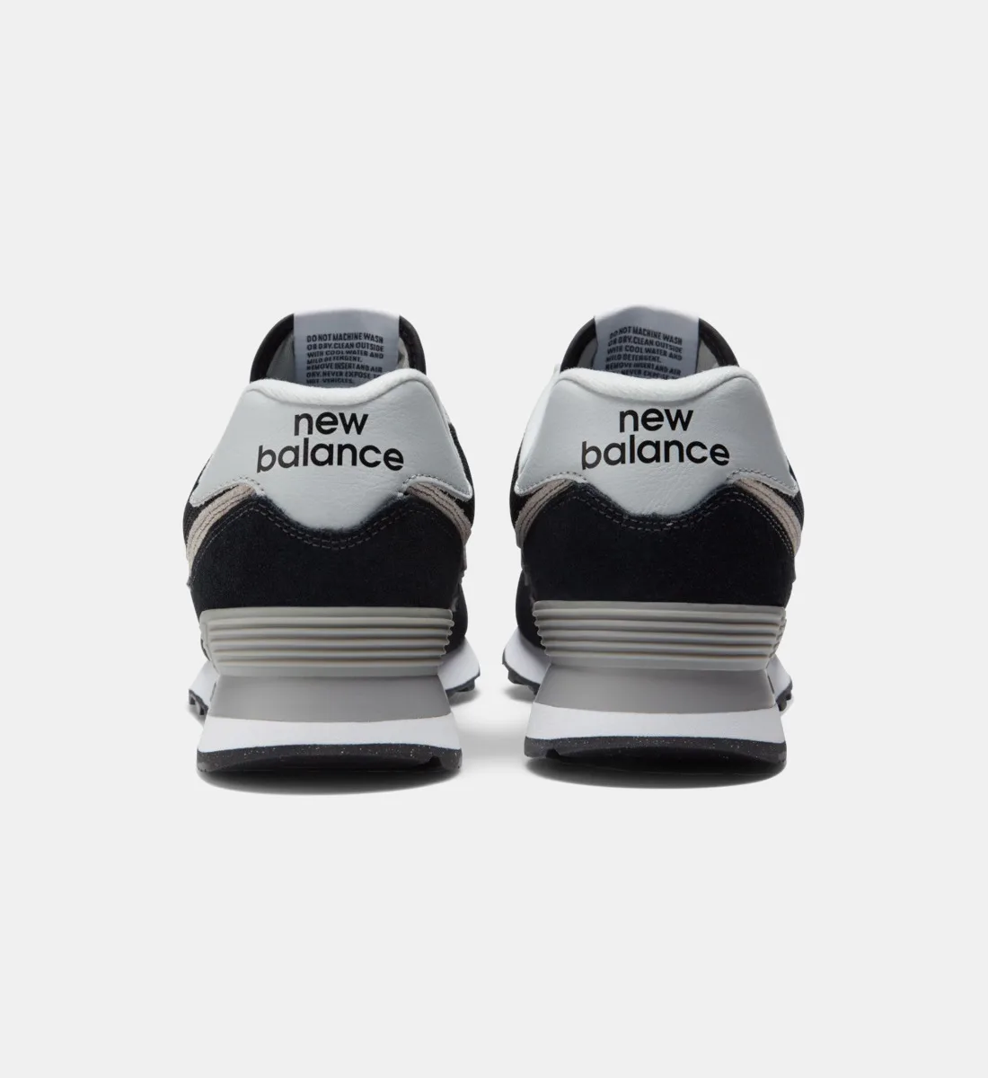 Кожаные низкие кроссовки 574 NEW BALANCE, черный — фото 3