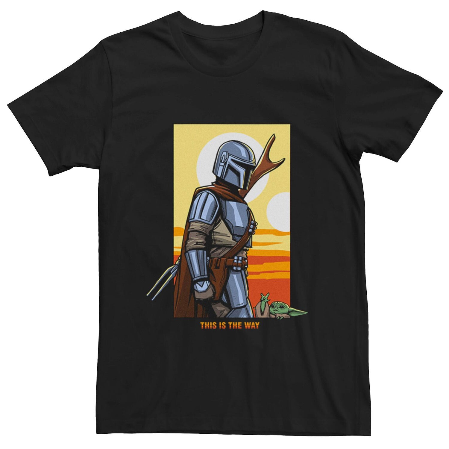 

Мужская футболка с плакатом The Mandalorian This Is the Way Desert Star Wars
