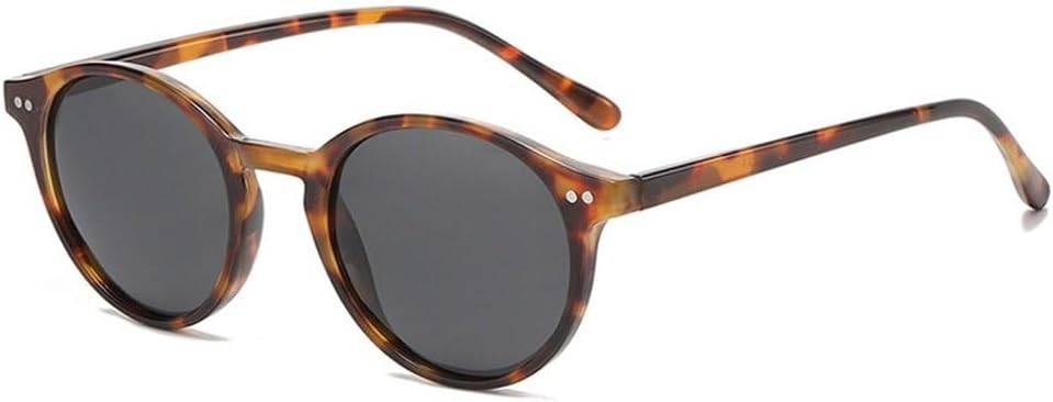 

Модные круглые поляризованные женские солнцезащитные очки в стиле ретро, ​​сине-зеленые, с защитой от УФ-излучения UV400, мужские солнцезащитные очки в стиле панк с заклепками SKFGNX, Leopard Grey